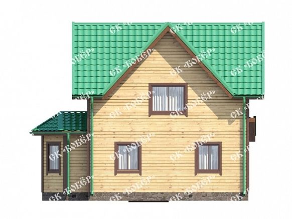 Дачный дом из бруса 7х8. фото